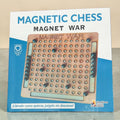 Juego de imanes con tablero de madera y bolitas magnéticas