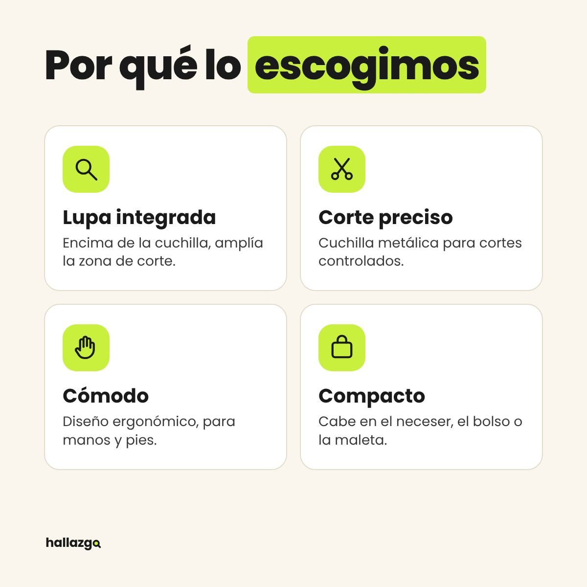 Cortauñas con lupa